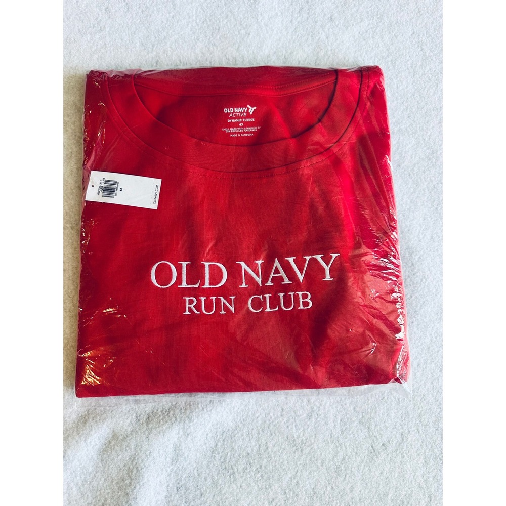 Old Navy Womens Plus Size 4X Red Sweat Shirt Top‎ BNWT Long Sleeve - Picture 2 of 8